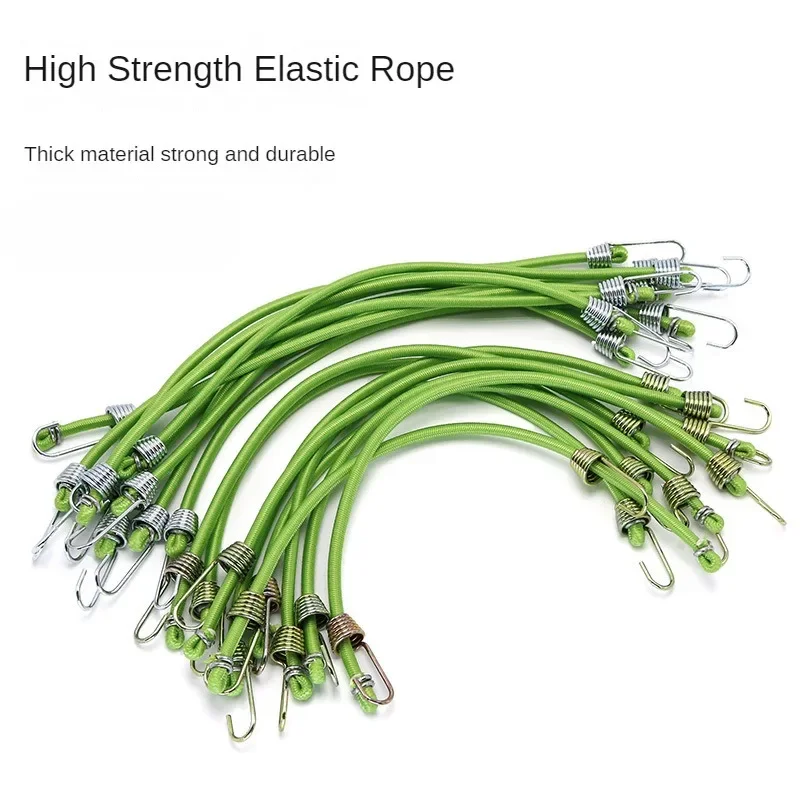 Elastic Bungee Cord Heavy Duty Luggage Straps Rope Hooks 25-30cm Stretch Tie Tent Outdoor Accessories