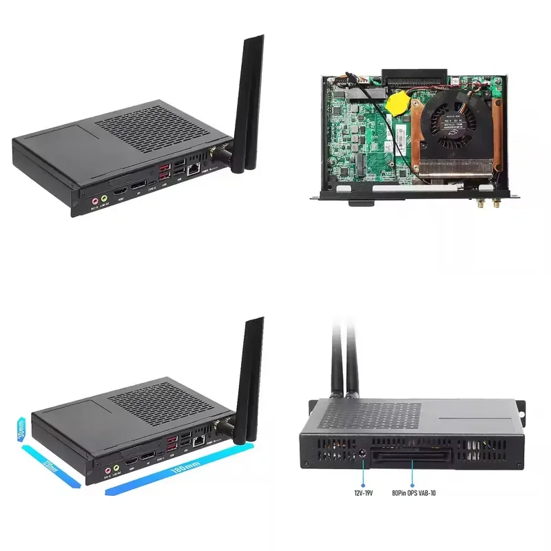 High Performance OPS Mini PC 12th 13th Core I5 I7 DDR4 M.2 SSD Windows System for Interactive Flat Panel Display