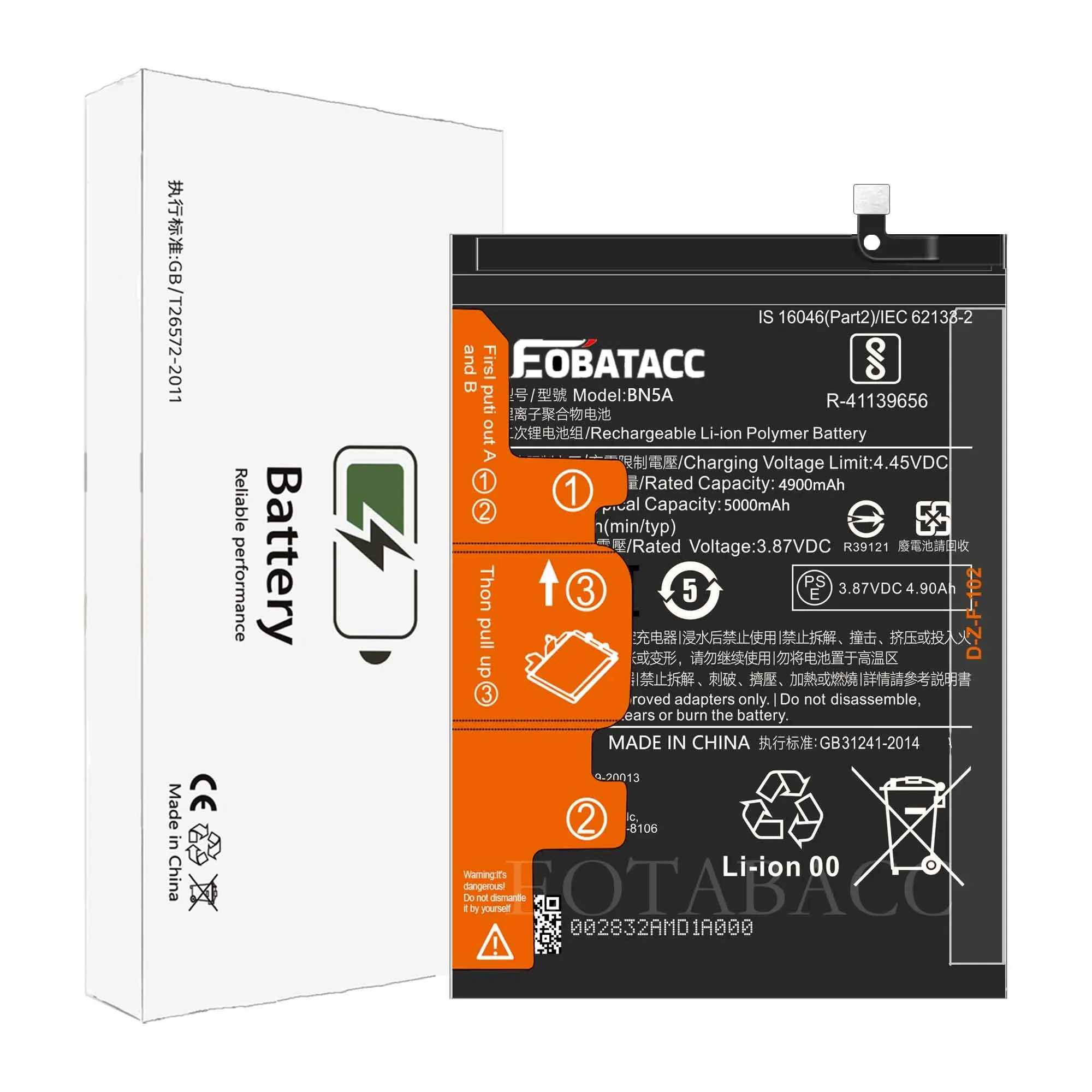 EOTABACC 100% New Original Battery BN5A For XIAOMI POCO M3 Pro 5G/Redmi Note 10 5G/Redmi Note 10T/ RedMi 10Battery +Tools