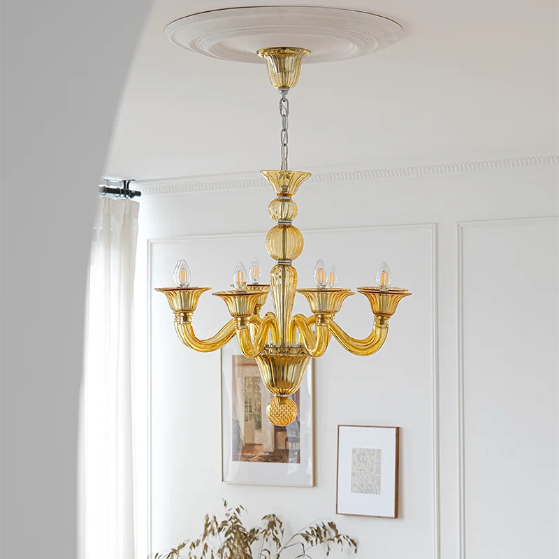 

Modern Luxury Color Glass Crystal Chandelier for Staircase Living Room Bedroom Pendant Lamps Indoor Lighting Hanging Fixture
