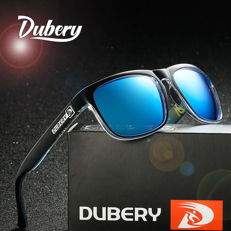 DUBERY 2025 Square Frame Polarized Sunglasses High-Quality Multicolor Coated Lenses for Vacation Driving Fishing UV B Glasses