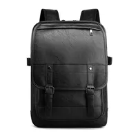 Traveling business men's PU backpack fashion leisure student schoolbag leather shoulder bag vintage shoulder bag men WT570