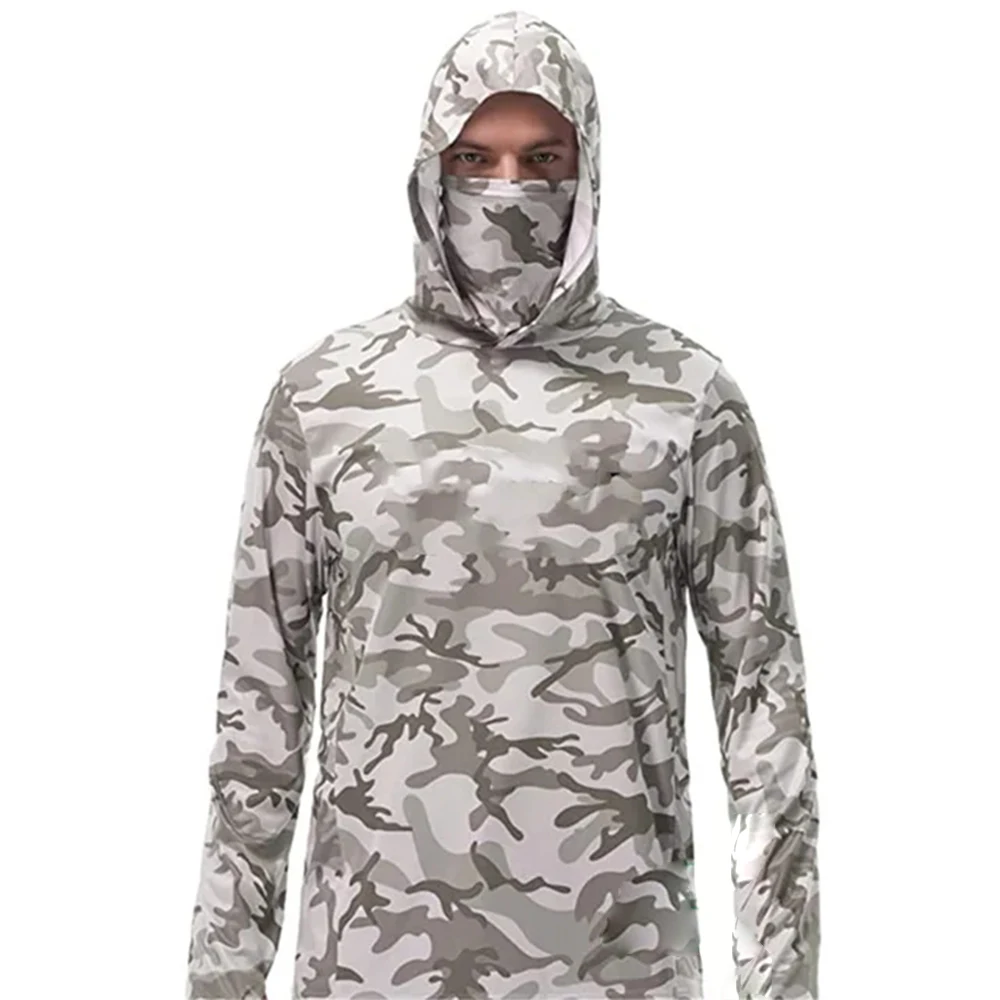 Summer Fishing Hoodies Men Jersey camouflage Long Sleeve Fishing Shirt Quick Dry Uv Protection view 3