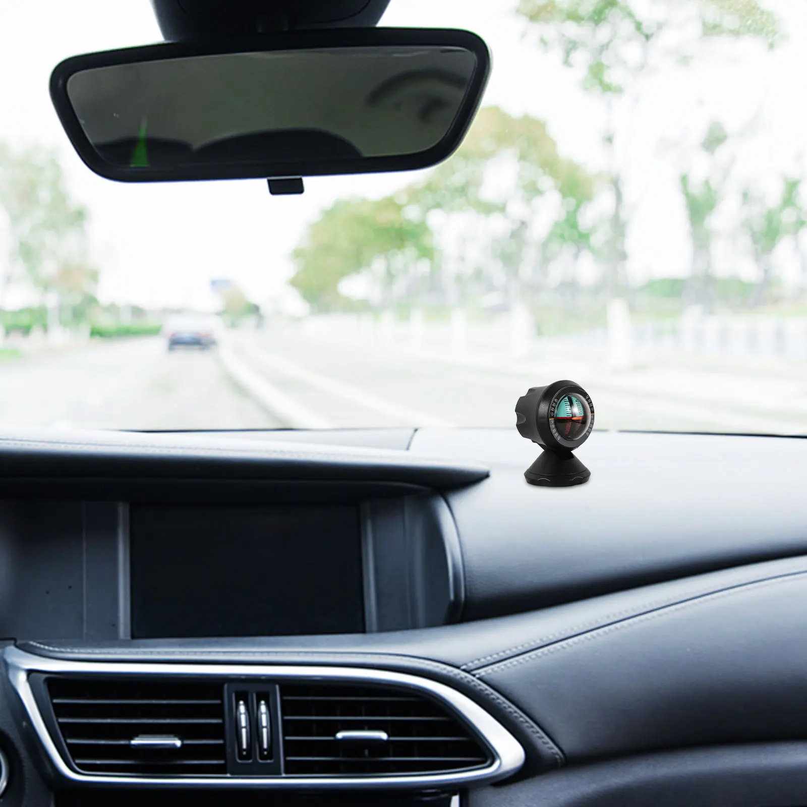 

Car Compass Ball Dashboard Ornament Sphere Shape Durable ABS Material Car Dash Compass for Outdoor Driving Navigation