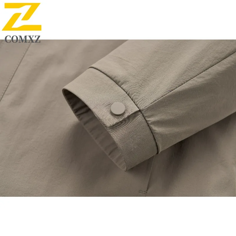 Mens Lapel Jacket Autumn 2025 New Light Luxury Wrinkle Resistant Loose Fit Outerwear Casual Fashion Comfort Windproof Jackets