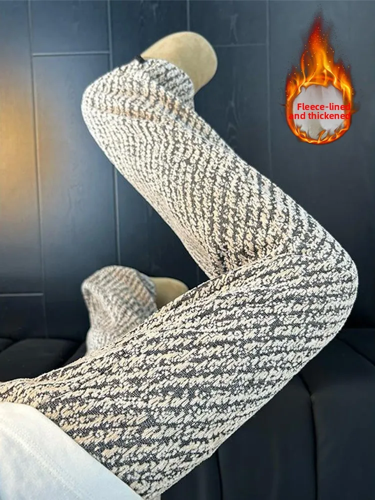 

Cleanfit Men's Thiened Corduroy Sweatpants Winter Lazy Sle Straight Leg Long Pants Drapey Comfortable mid Waist Trousers