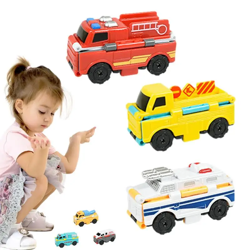 Transformable Mini Kids Toy Car Transformable Dual Design Toy Cars Creative Mini 2-in-1 Car Toys Transformable Vehicles Cars