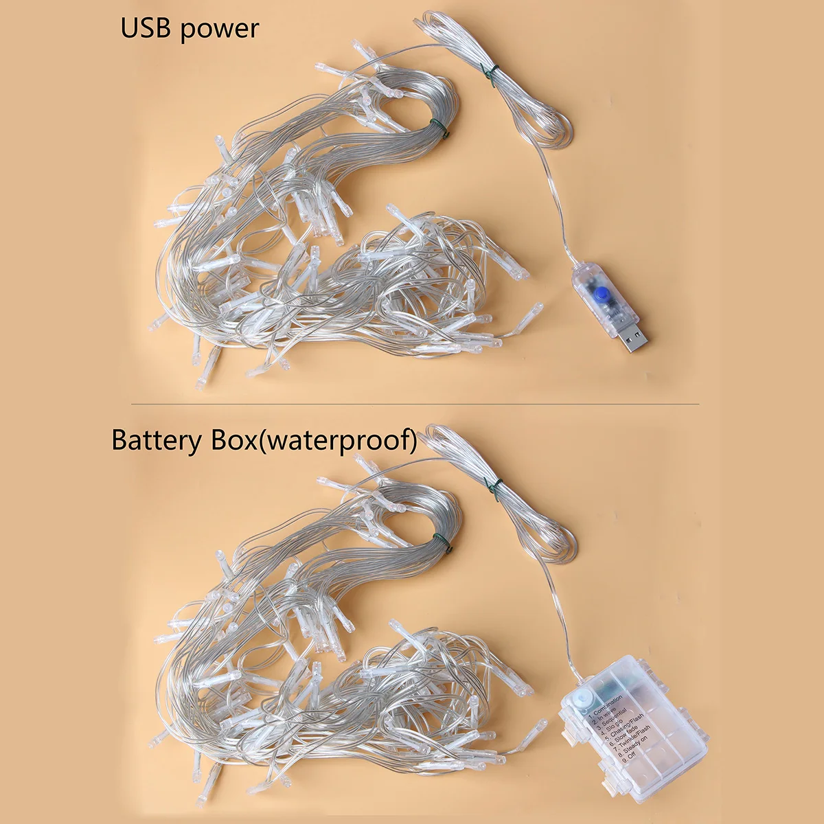 3.5 متر 105LED سلسلة أضواء الهالوين USB بطارية تعمل بالطاقة الأرجواني جليد الجنية أضواء للحزب عيد الميلاد حديقة ديكور الهالوين