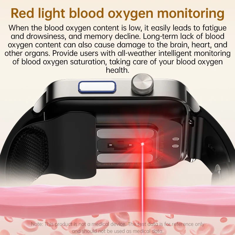 Imagem -05 - Relógio Inteligente para Homens e Mulheres Bomba de ar Airbag Pressão Arterial Monitoramento de Saúde Ecg Relógio Inteligente de Precisão Novo 2023