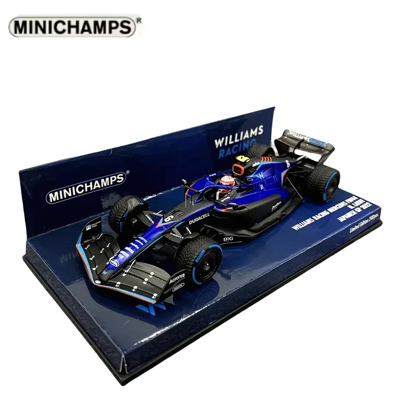 1:43 Williams F1 FW44 2022 Japão Latifi modelo de simulação de resina fundida, coleção de brinquedos infantis, presentes de feriado para amigos