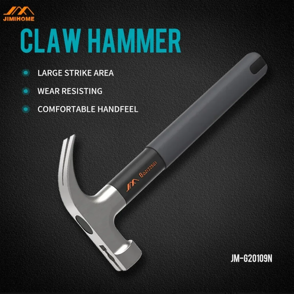 

JIMIHOME Claw Hammer High-Carbon Steel Handle Claw Hammer Multifunctional Household Safety Pulling Nail Emergency Escape Tools