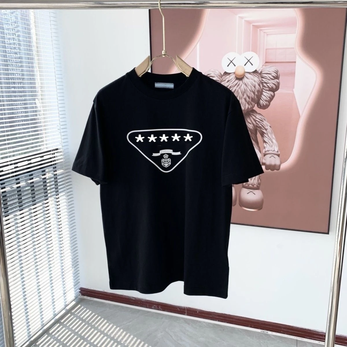 24ss الصيف قميص رجالي مصمم تي شيرت فاخر توافدوا رسالة التي شيرت الكلاسيكية موضة الأخضر السيدات قصيرة الأكمام القطن عادية #4