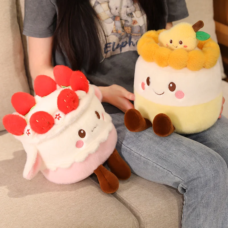 Heißer Cartoon Obst Kuchen Plüsch Puppe Kissen Erdbeere Blaubeere Mango Schokolade Kuchen Plüsch Spielzeug Hause Dekoration Geschenk Für Kinder