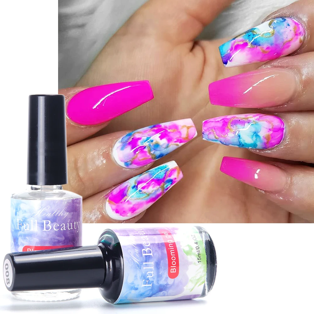 

15ml Watercolor Blooming Gel Polish Marble Ink For Nails Bubble Gradient Paint Design Varnish Hybrid Summer Decoration GL895-3