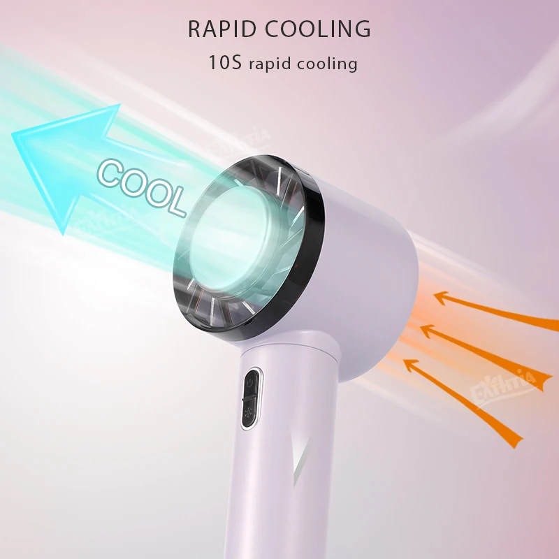 Mini ventilatore portatile portatile Raffreddamento refrigerazione Zaino sospeso piccolo ventilatore esterno Ventilatore manuale ricaricabile USB da 2000 mAh