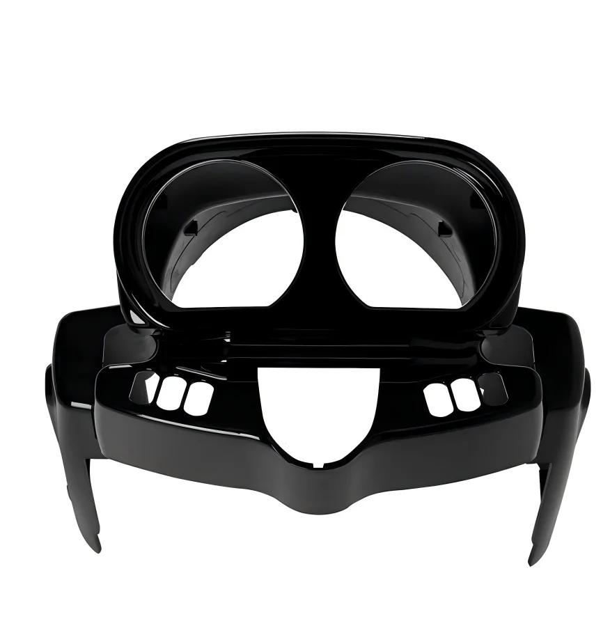 

Комплект черных накладок на приборную панель для мотоцикла Harley Road Glide 2015-2023 (корпус спидометра, обтекатель)