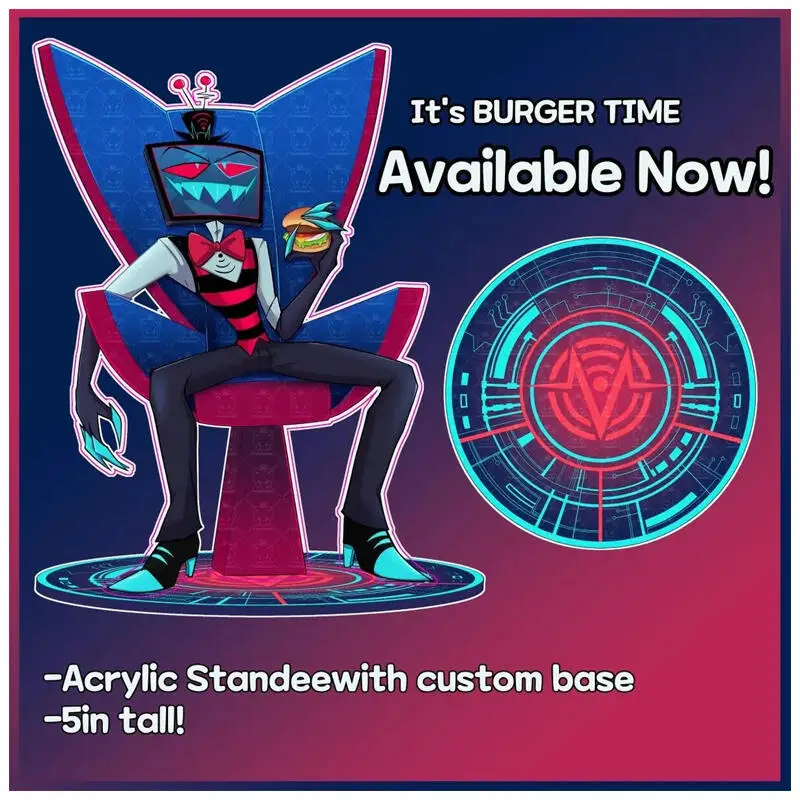 15Cm Acrylic Standees for Hazbin Hotel Creative Desktop Decorations Anime Character Standing Plates Niffty Vaggie Charlie Husk