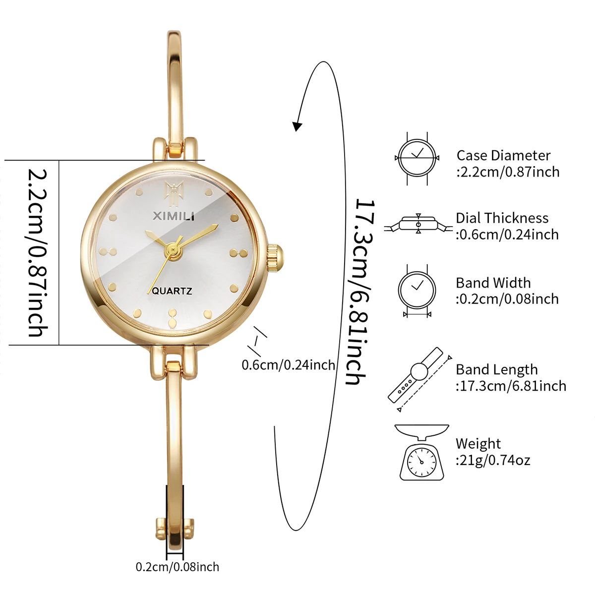 Fashion Women Watches Elegant Bracelet Bangle Strap Ladies Quartz Wristwatches Relogio Feminino Girls Clock Gift（Without Box） image 6