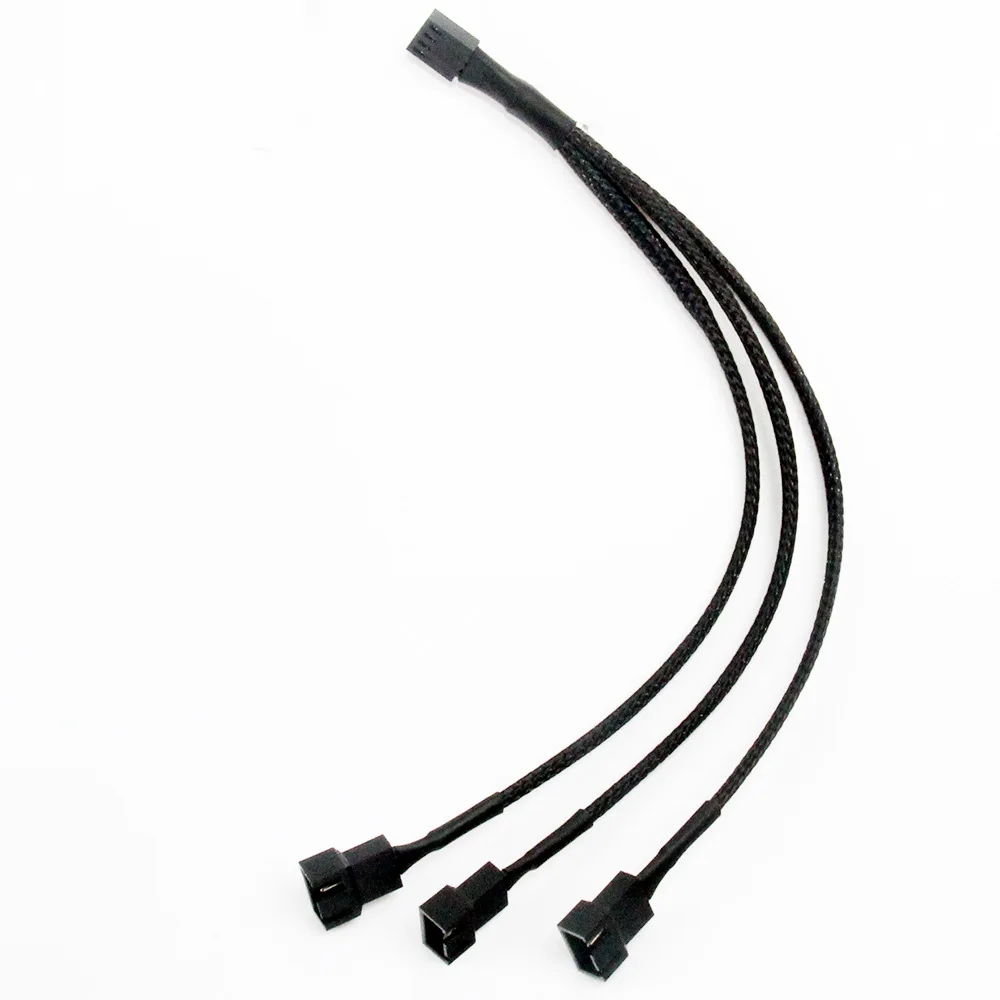 Cable divisor PWM hembra de 4 pines Y a 3/4 pines para placa base, ventilador de CPU, carcasa de PC, adaptador de extensión de ventilador, accesorio