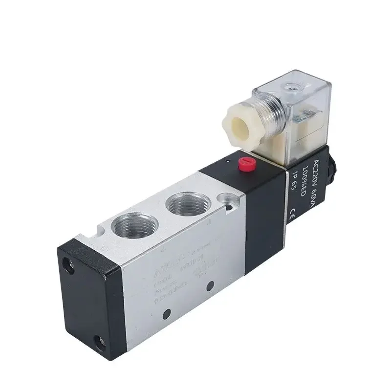 4V410-15 4V420-15 4V430C/E/P-15 Pneumatic Electric Solenoid Valve 5 Way 2 Position Control Air Gas Magnetic Valve