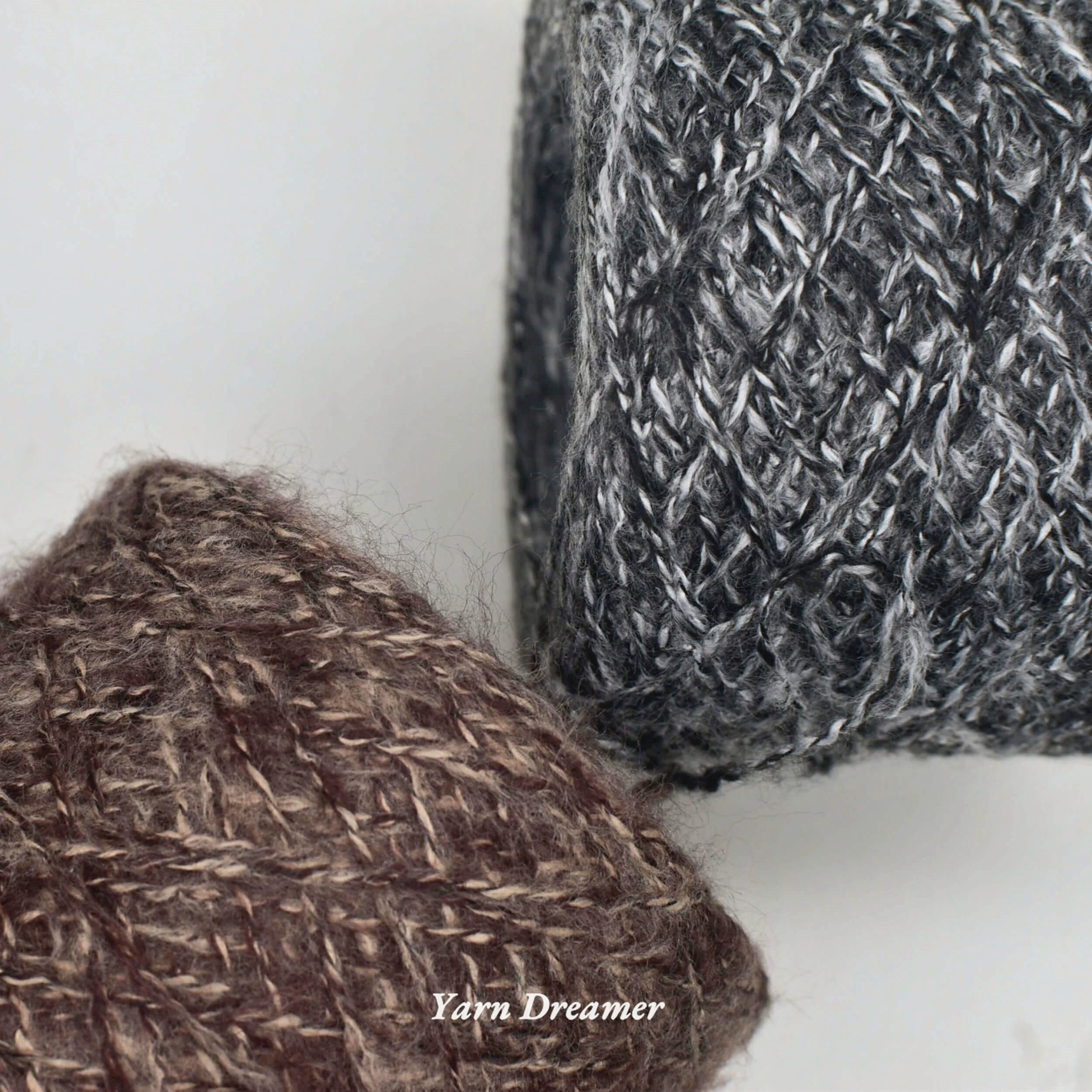 

Grey and Brown Fluffy Yarn for Crochet Thread Men's Scarves Knitting Yarn in Bulk Coffee Color Aesthetic Knitting Yarns