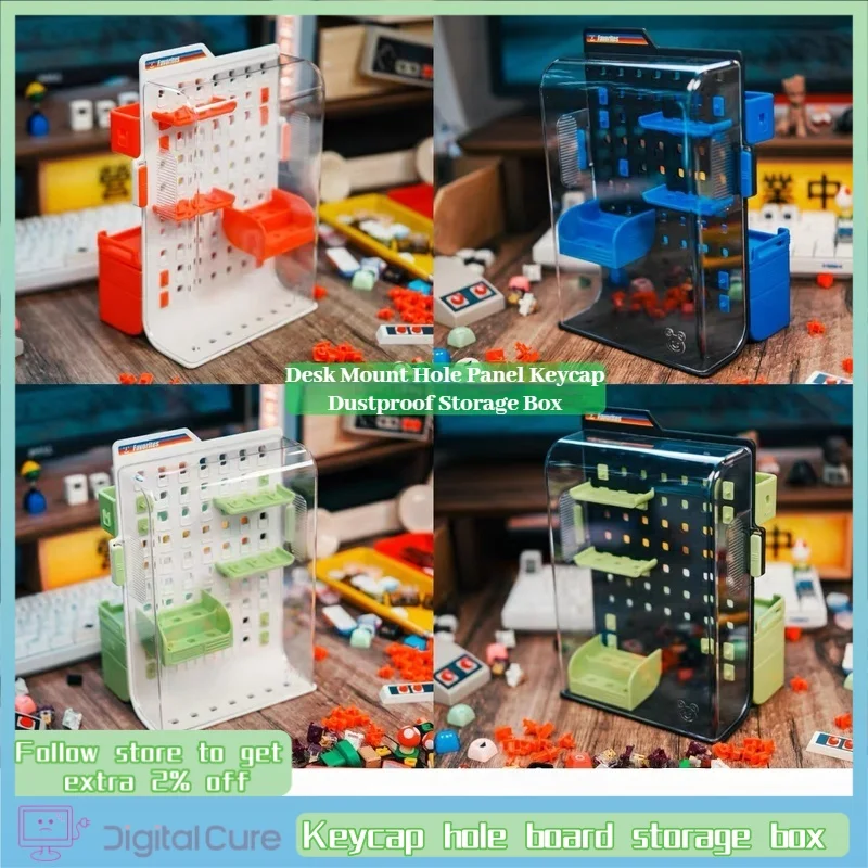 

Коробка для хранения досок с отверстиями для ключей, коробка для хранения кнопок игровой консоли, настольный ящик для хранения, персонализированная коробка для дисплея с колпачками, пыленепроницаемая