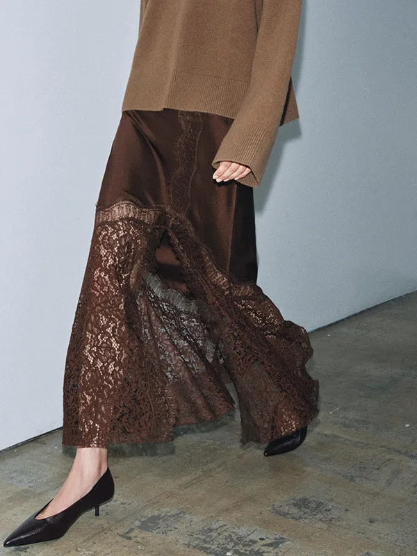 

Неудобная кружевная отделка из атласа ter Ne Dr Ele Aosphere, женская одежда, этнический сценический костюм, зима 2025