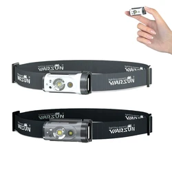 Warsun Headlamp Type-c Rechargeable Headlight Portable Rotating Hunting Lights Led Flashlight Fishing Front Bicycle Light