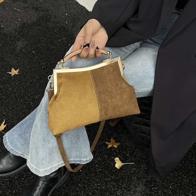 

Large Capacity Square Satchels Diaper Bag Textured Original Retro Casual Simple Vintage Style Leather Crossbody Handbag Women
