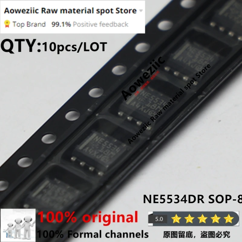 Aoweziic  2022+ 100% New Imported Original  NE5532DR NE5532 NE5534DR  NE5534  SOP-8 Dual Operational Amplifier