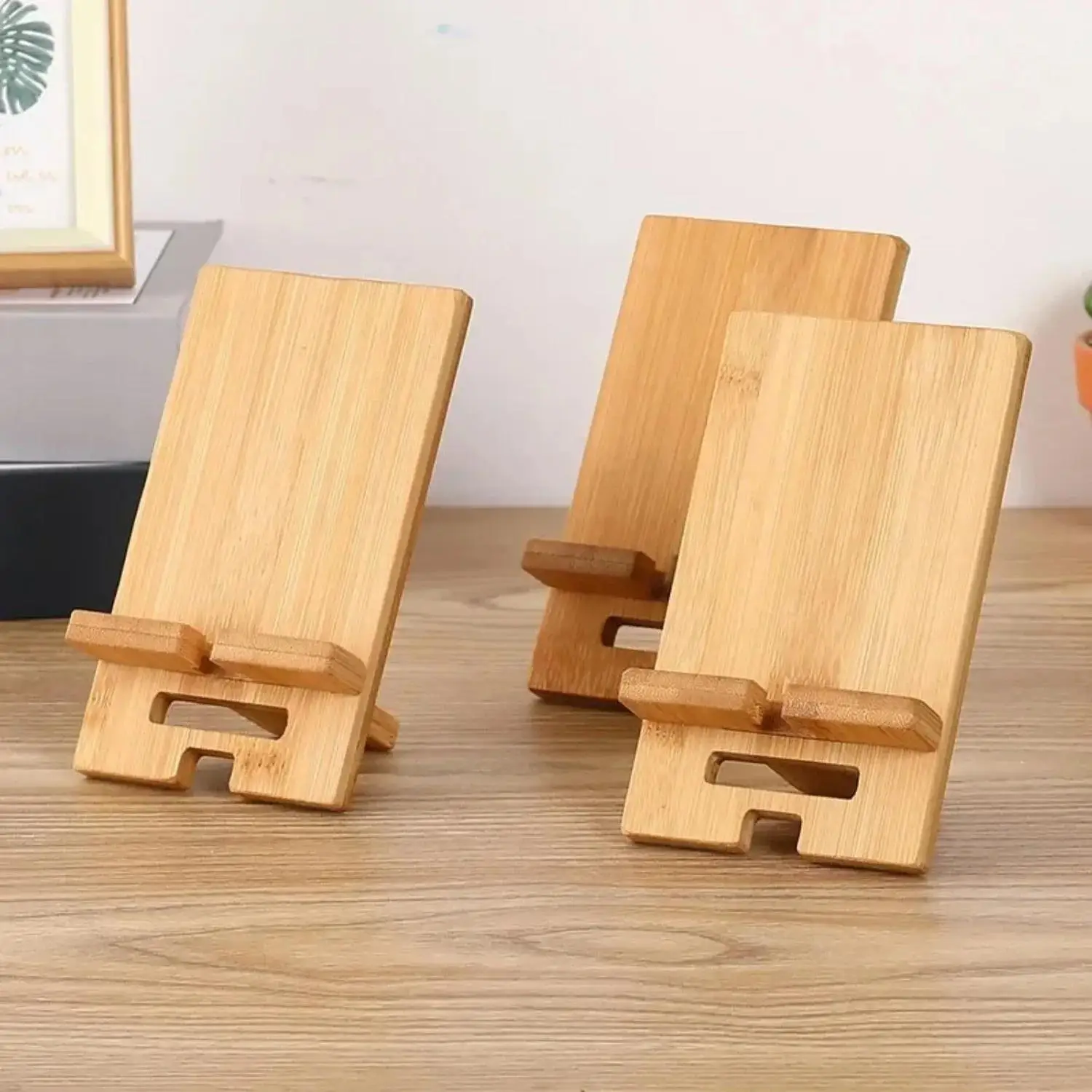 Best Sellers Bamboo Wooden Desktop Phone Holder Practical Lazy Stand Multi-functional Smartphone Charging Bracket BHL134-FRO