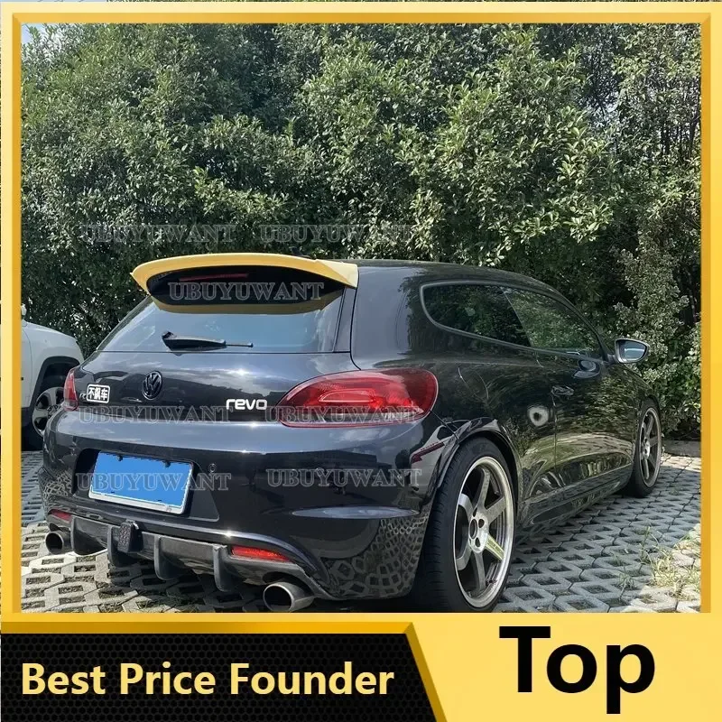 

VOTEX Style Scirocco Carbon Fiber/Glossy Black Rear roof Lip Wing spoiler For Volkswagen VW Scirocco 2009-2017 (For R)