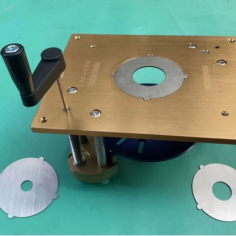 Flip Lift Plate For Electric Wood Milling Trimming Universal Woodworking Auxiliary Mount Panel Installed On Woodworking Work