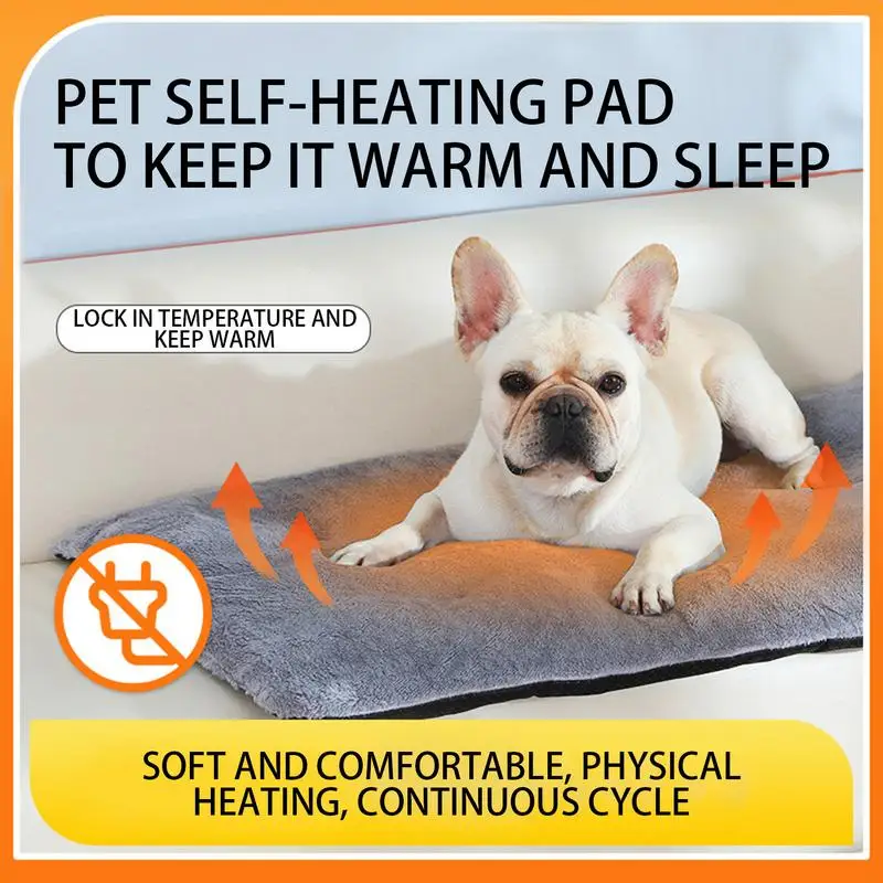 

Self Heating Cat Bed, Dog Blanket Pet Pads without Electricity Self Warming, Winter Soft Pet Bed Pet Heating Warming Pad Cushion