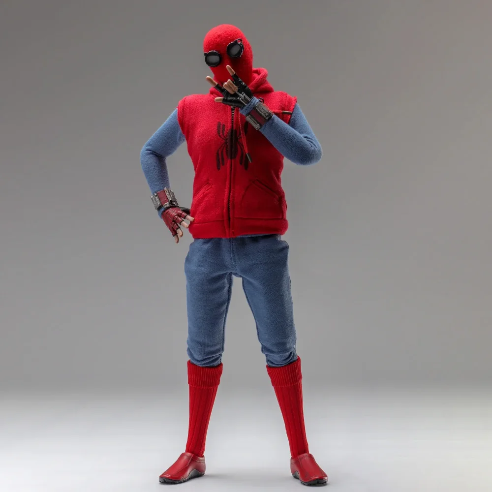 1:6 Scale Spider Man Figure Far From Home Spider-Man Self-made Battle Suit Version Action Anime Model Boy Collectible Model Toys