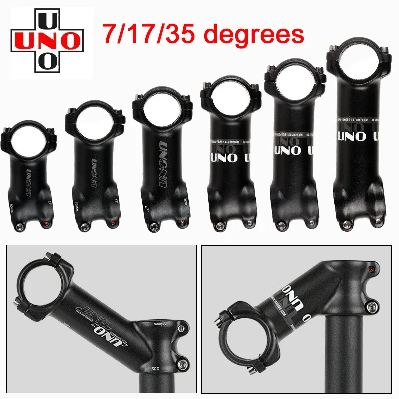 Uno haste 17 graus 35 graus mtb haste da bicicleta de estrada 31.8mm mountain bike guiador haste potência mesa curta peças ciclismo