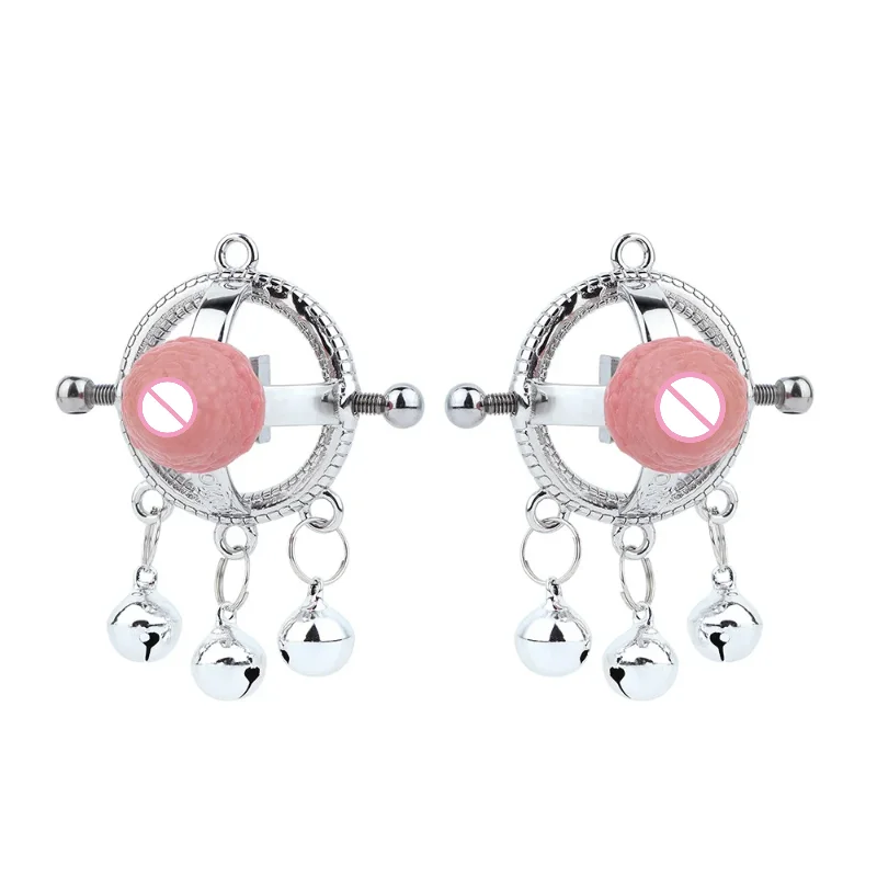 Breast Fun 304 Stainless Steel Metal Breast Fun Wearable Device Breast Stimulation Punishment Nipple Clamps Adult Toy