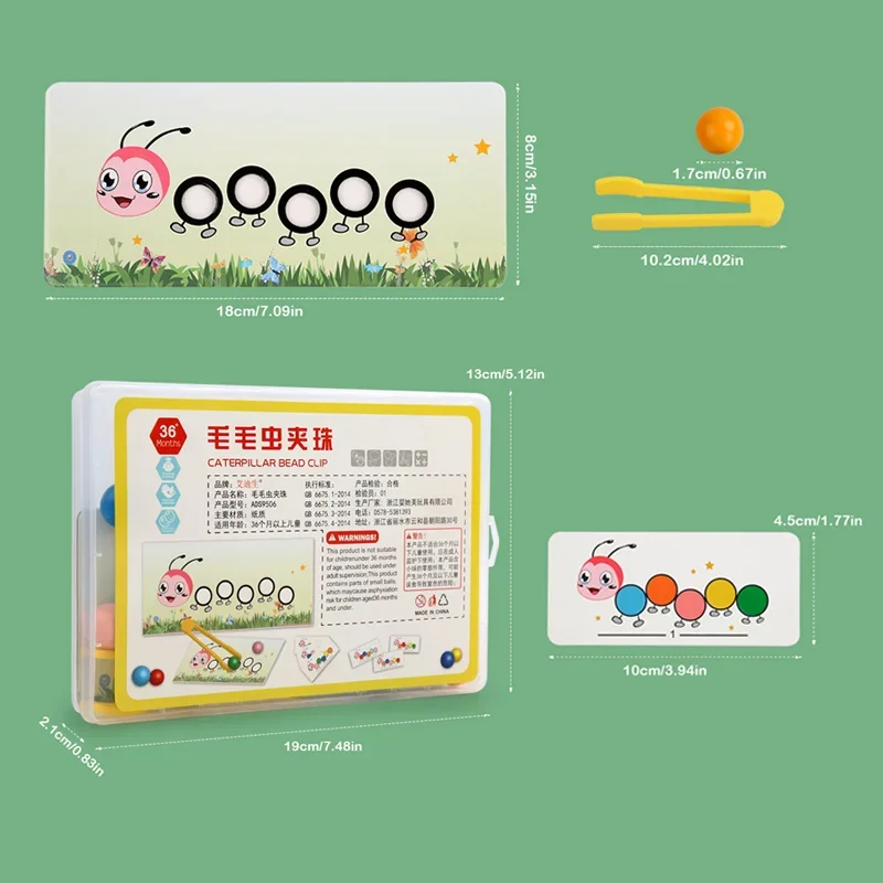 Jouets de perles à Clip, tri des couleurs, cadeaux éducatifs d'apprentissage préscolaire Montessori, motricité Fine pour enfants d'âge préscolaire