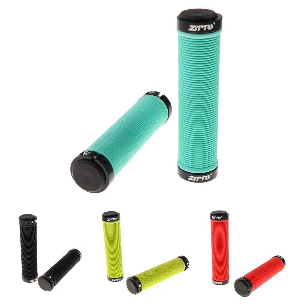 Parts MTB Bike Handlebar Grips Silicone Gel Lock on Anti slip Grips Ends 13cm*22mm Black/Red/Green/Yellow