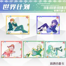 Project Sekai Colorful Stage Key Chain Women Acrylic Transparent Card Key Ring Shinonome Akito Pendant Group Photo Cards Gift