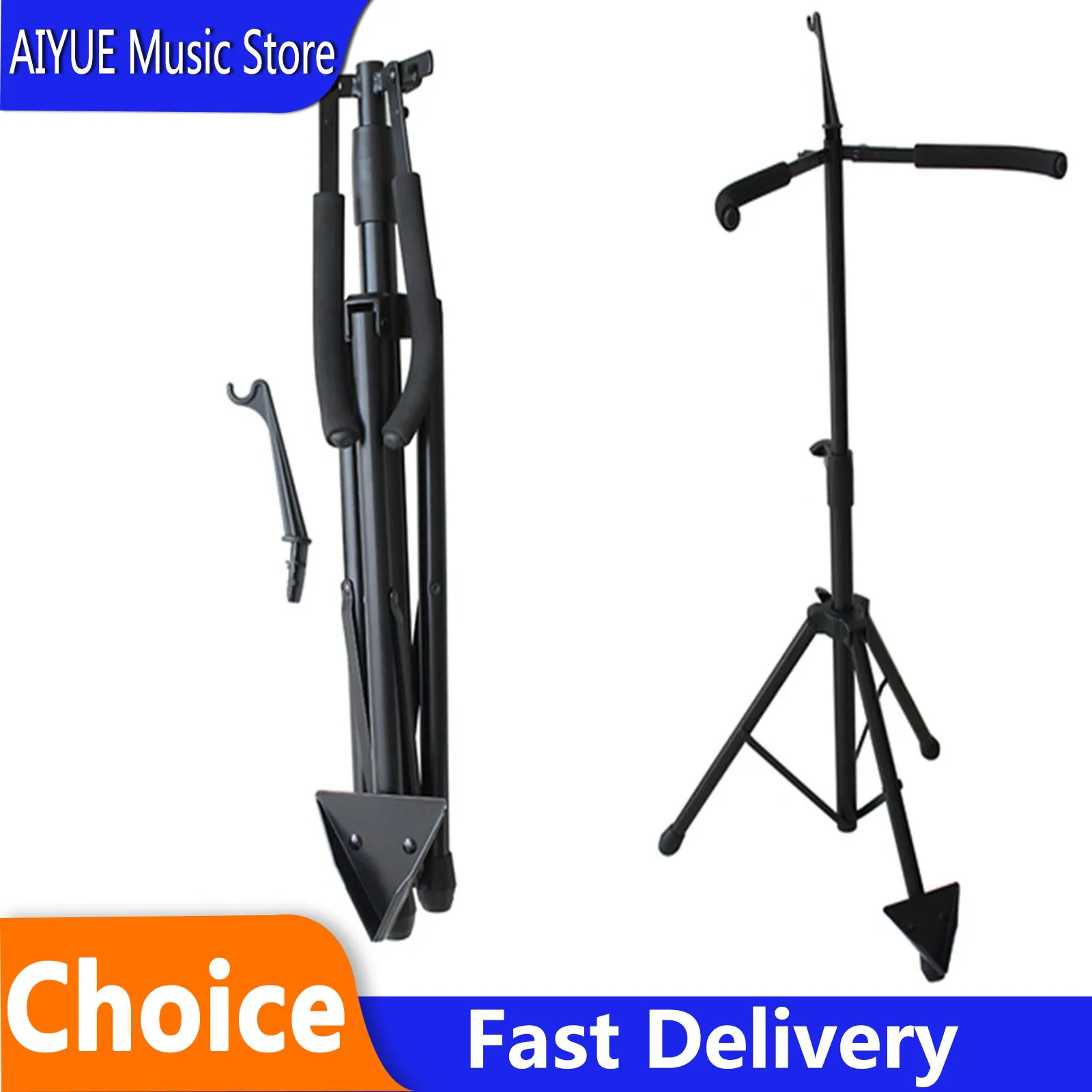 Flanger FL-14 Cello Stand with 4 Legged Support Stand Looped Cello Metal Stand Hangable Bow String Instrument Accessories