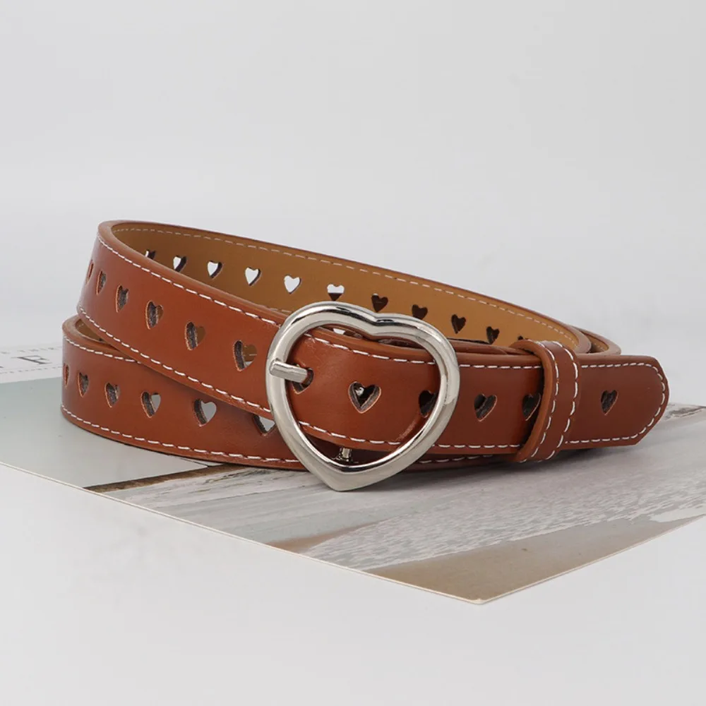 

Fashion Heart Eyelet Grommet Love Heart Belts Gothic Punk Pin Buckle Waistband Y2k Hip Hop Waist Band For Women Man