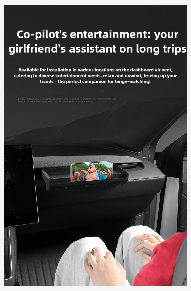 Aufbewahrungsfach für Tesla Model Y YL Juniper 2025 Model 3 Highland, Aufbewahrungsbox für den hinteren Bildschirm, Armaturenbretthalterung, Taschentuchbox, ECT-Panel – Detail 8