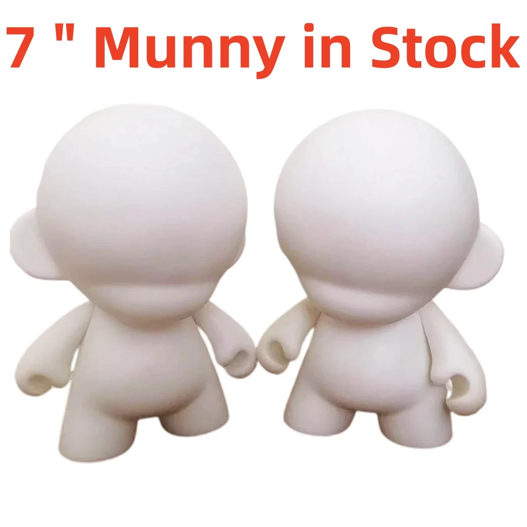 6PC Kidrobot Munny Dunny DIY zabawki dla studentów sztuki białe lalki zrobić to sam winylowe figurka zabawka artystyczne dla chłopców