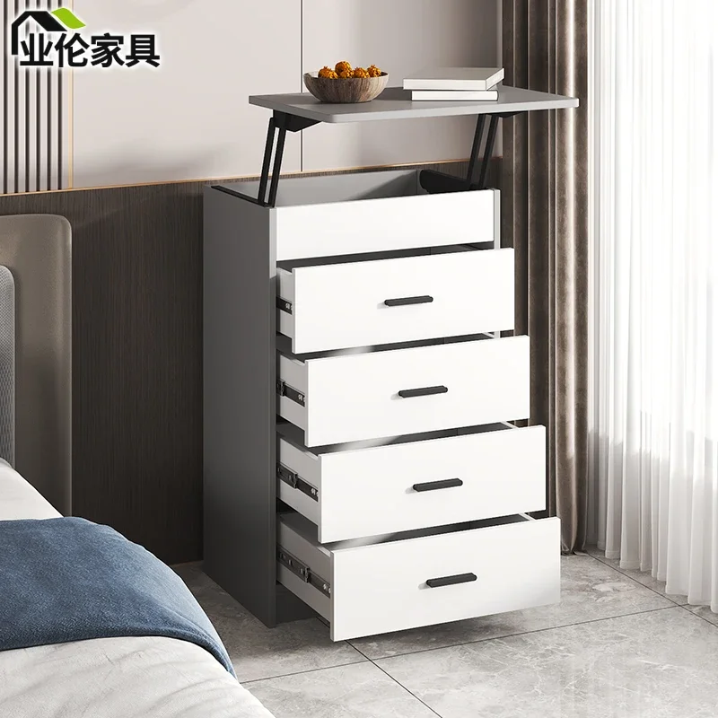 Bedroom lifting desk chest small apartment storage cabinet Internet celebrity four drawers locker simple living room