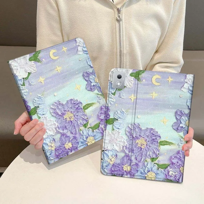 

Oil painting pattern design For Legion Xiaoxin Pad P12 Pro Y900 GT 2023 2025 12.1 12.7 14.5 inch Tablet Case