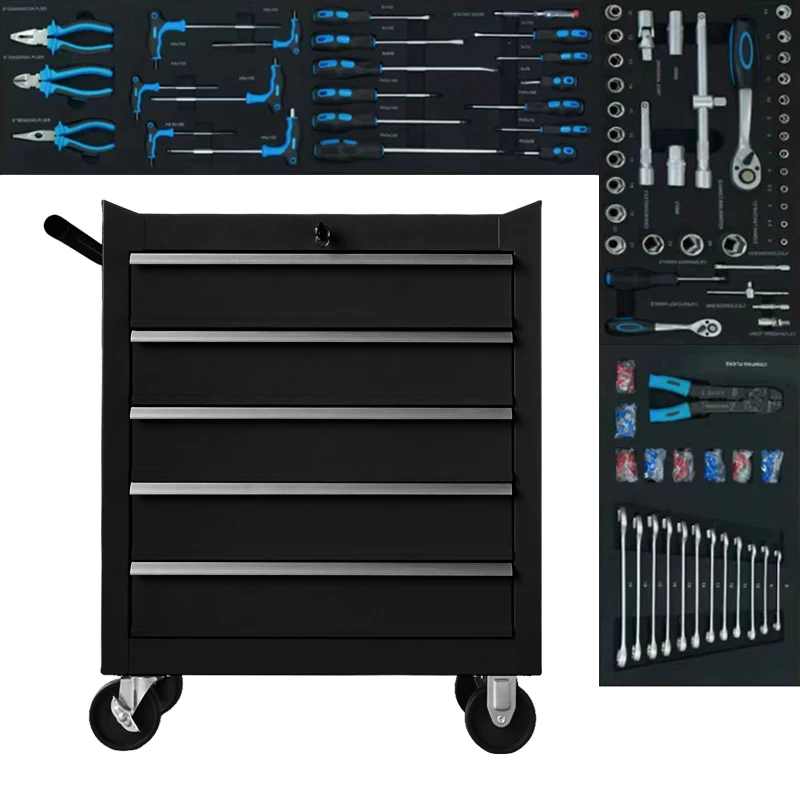 a for7-Drawer Roller Tool Cabinet Box Organizer Storage Cart, Lockable Waterproof  Mobile Workshop Solution