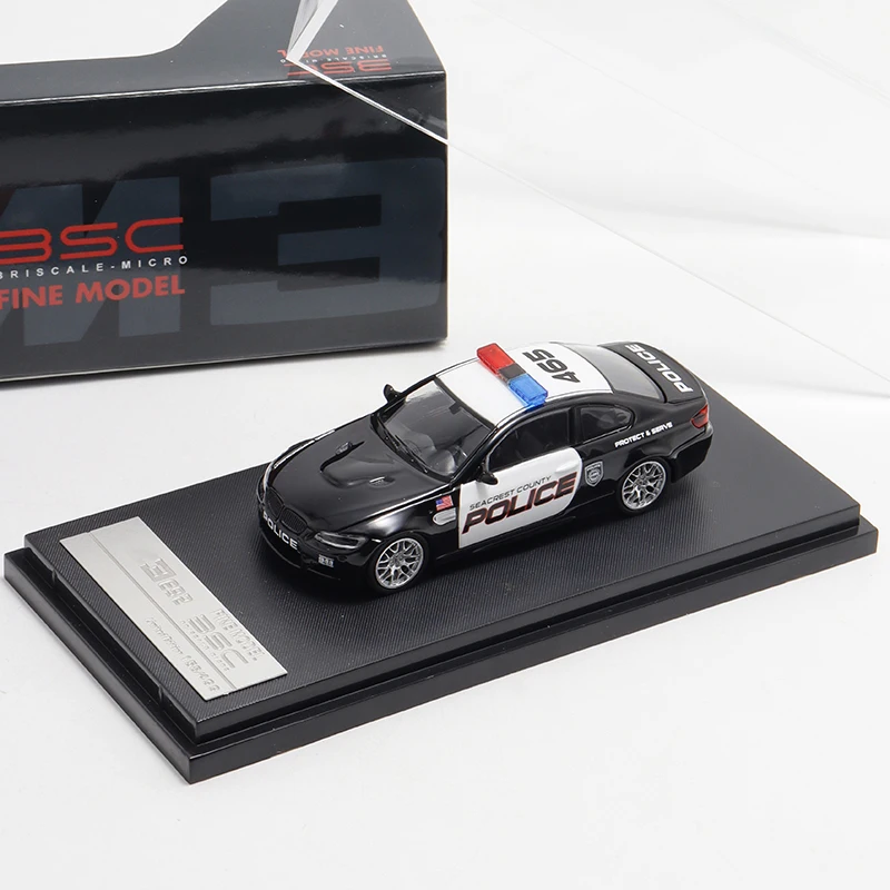 BSC 1:64 M3 E92 سيارة الأمن NFS مجموعة سيارات الشرطة محاكاة سبيكة نموذج سيارة الحلي جمع