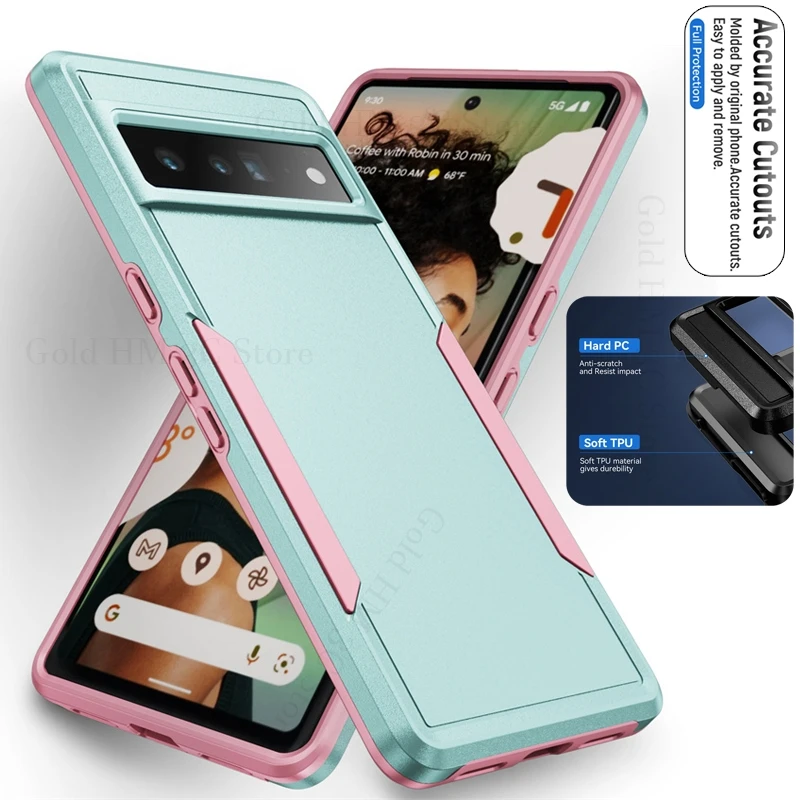 

Military Grade Armor Shockproof Case For Google Pixel 10 9 Pro XL 9A 7 A 8a 8 Pro Rugged Hybrid Protection Heavy Duty Back Cover