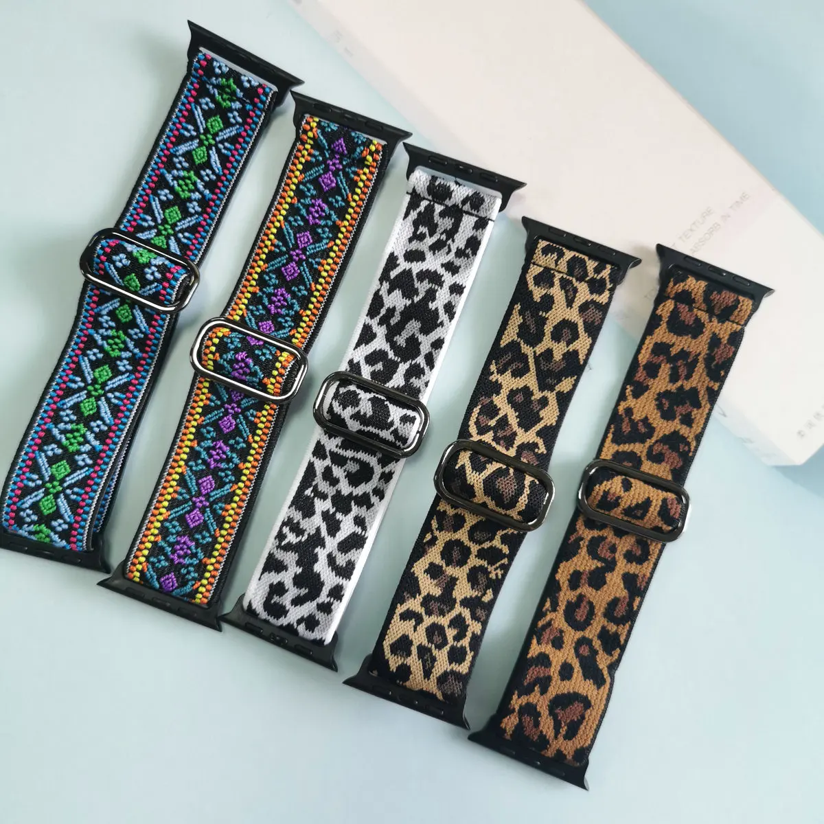 

Эластичный ремешок для Apple Watch 45 мм, 44 мм, 42 мм, 49 мм, 38 мм, 40 мм, 41 мм, нейлоновые эластичные браслеты для Apple Watch, ремешок для Iwatch 9, 8, 7, 6